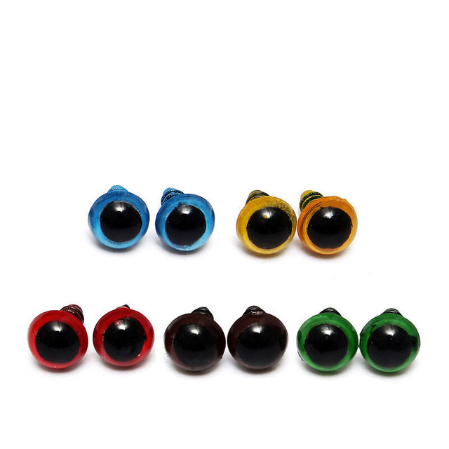 100pcs 10mm Plastic Safety Eyes For Ragdoll Toy Plastic Eyes